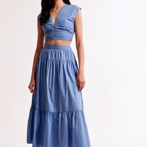Abercrombie & Fitch A-Line Blue Skirt